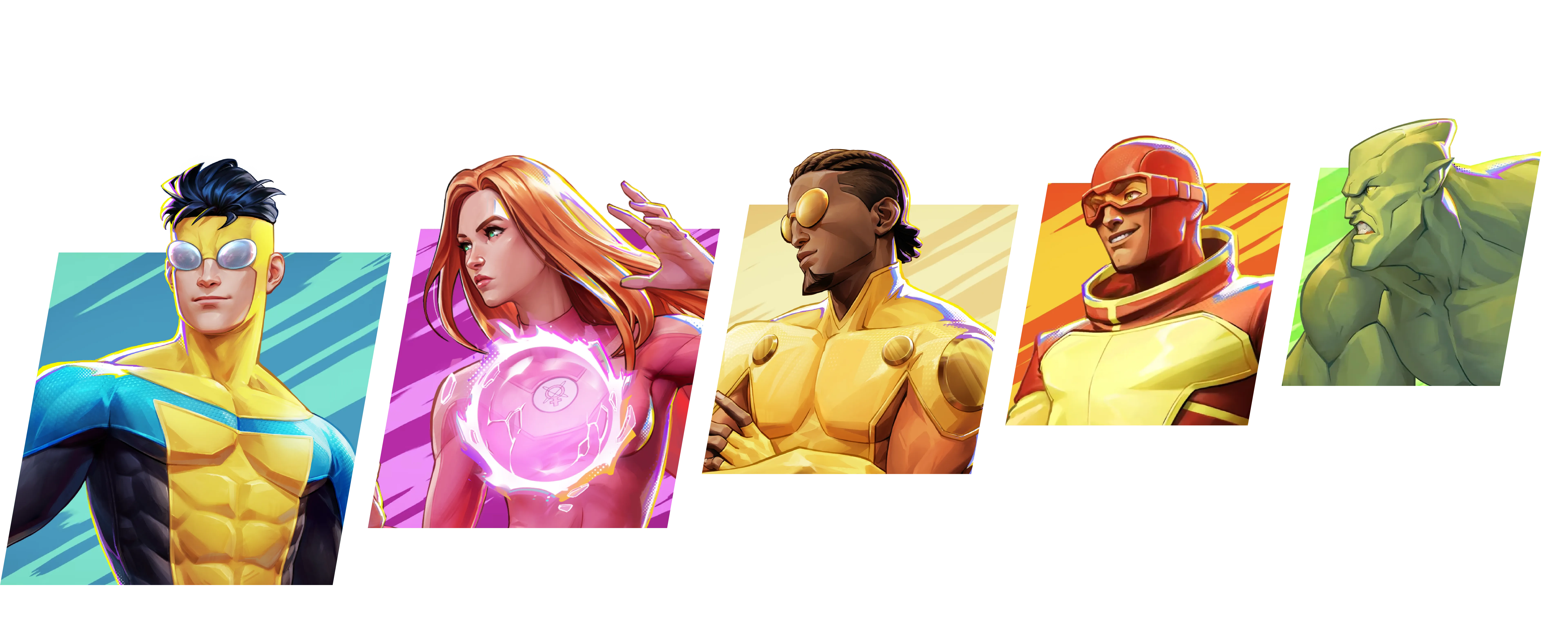 Selection of playable fighters in Invincible VS