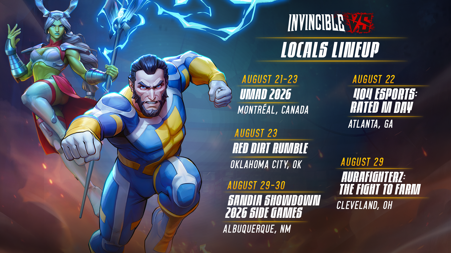 Featured image for: Invincible VS August Locals Lineup 