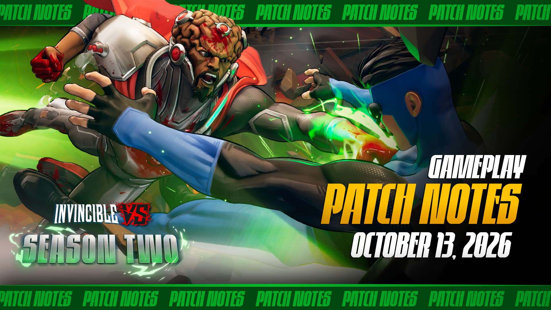 Featured image for: Invincible VS Season Two Patch Notes 10.13.2026 